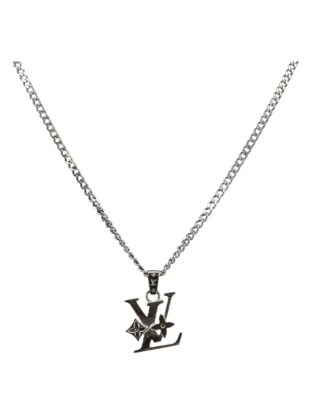 Louis Vuitton Row Necklace Metal Silver #344444L74B